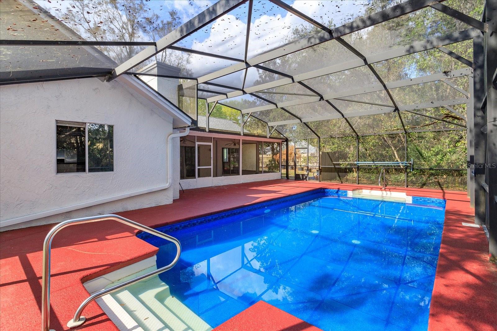Private pool with partially fenced yard perfect for summer fun!
