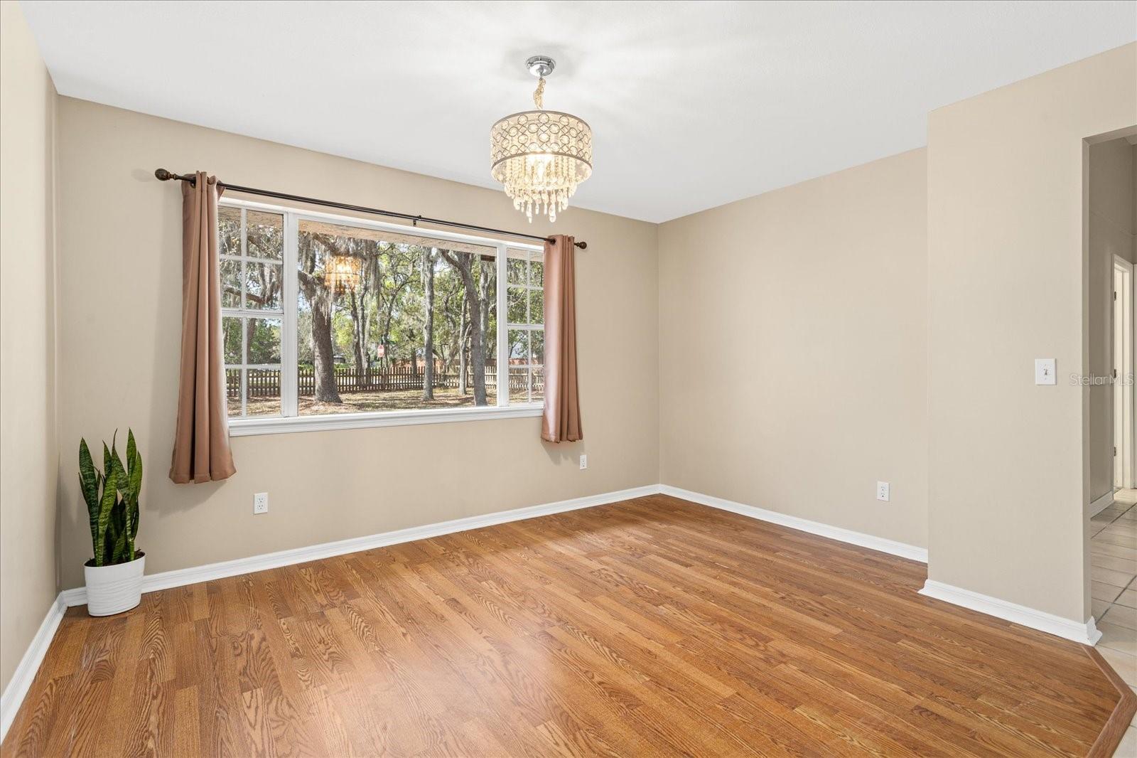Dining room just steps from foyer
