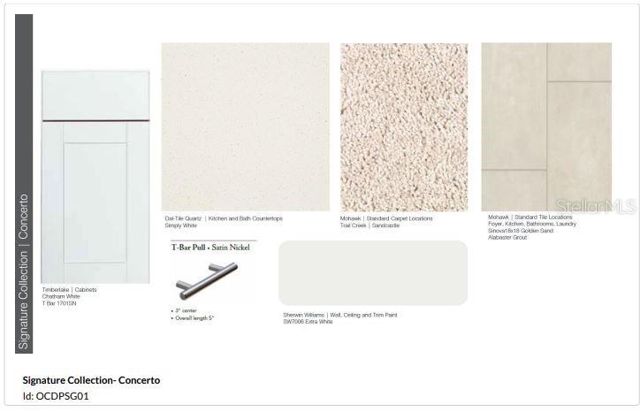 Design Selections.  Home is under construction and selections are subject to change.