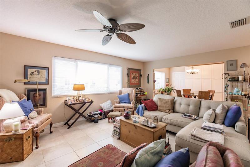 Living room is open to dining room