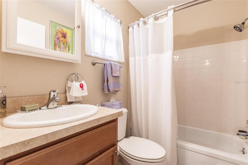 Guest bathroom with tub