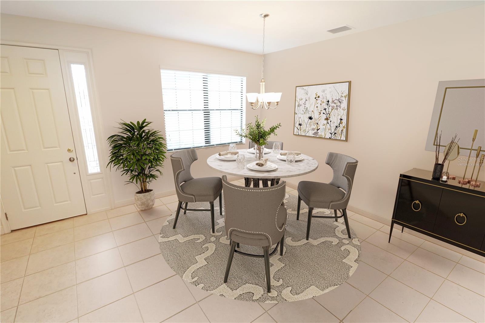 Dining space - virtually staged