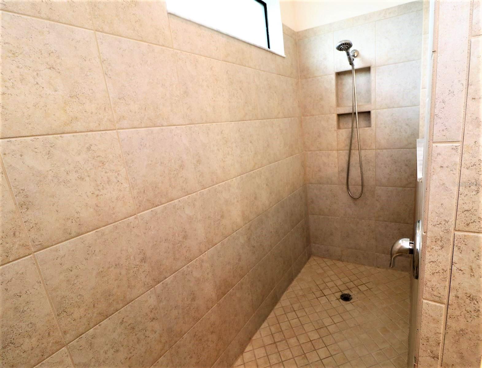 Primary walk-in shower
