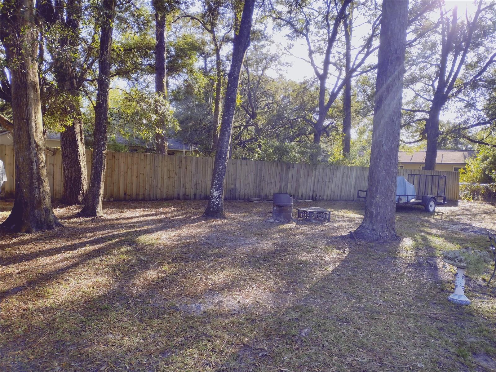 Back Yard with Privacy Fence
