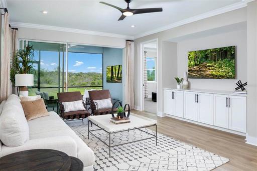 Model View of Great Room from Dining
