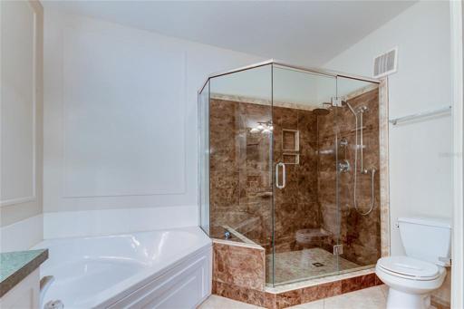 Primary Bathroom with Separate Shower and Tub