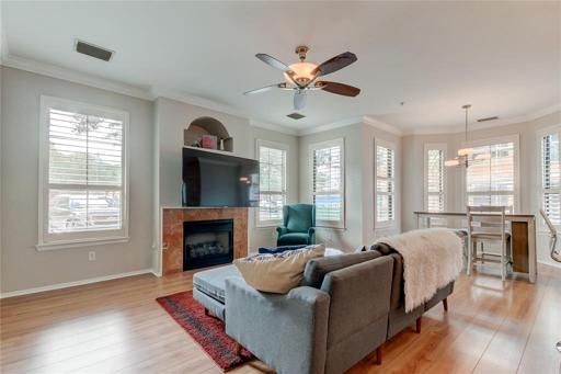 Living Room with Fireplace