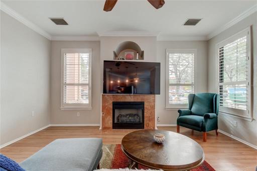 Living Room with Fireplace
