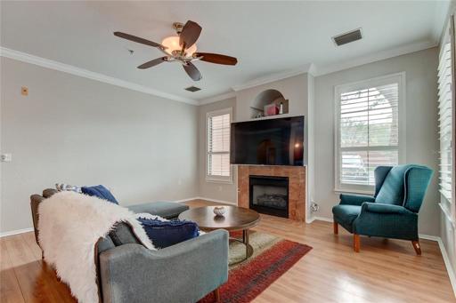 Living Room with Fireplace