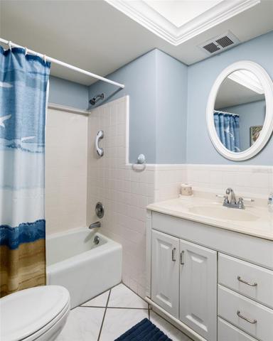 Bathroom w/Exhaust vent to the outside.