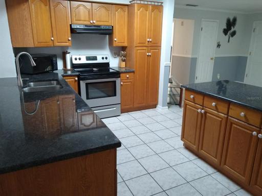 Granite counters in kitchen