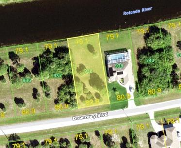 80' x 180' extra deep lot on Rotonda River.