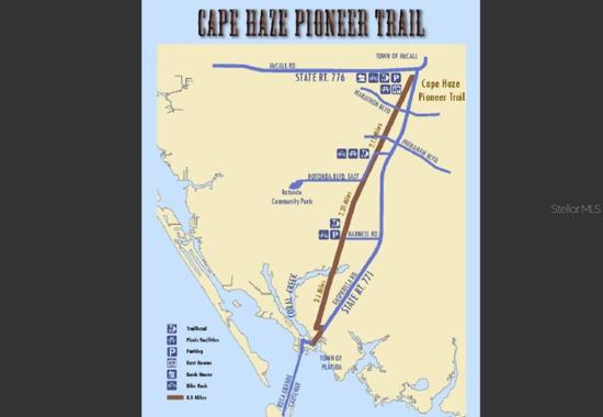 8-mile paved bike trail runs nearby.