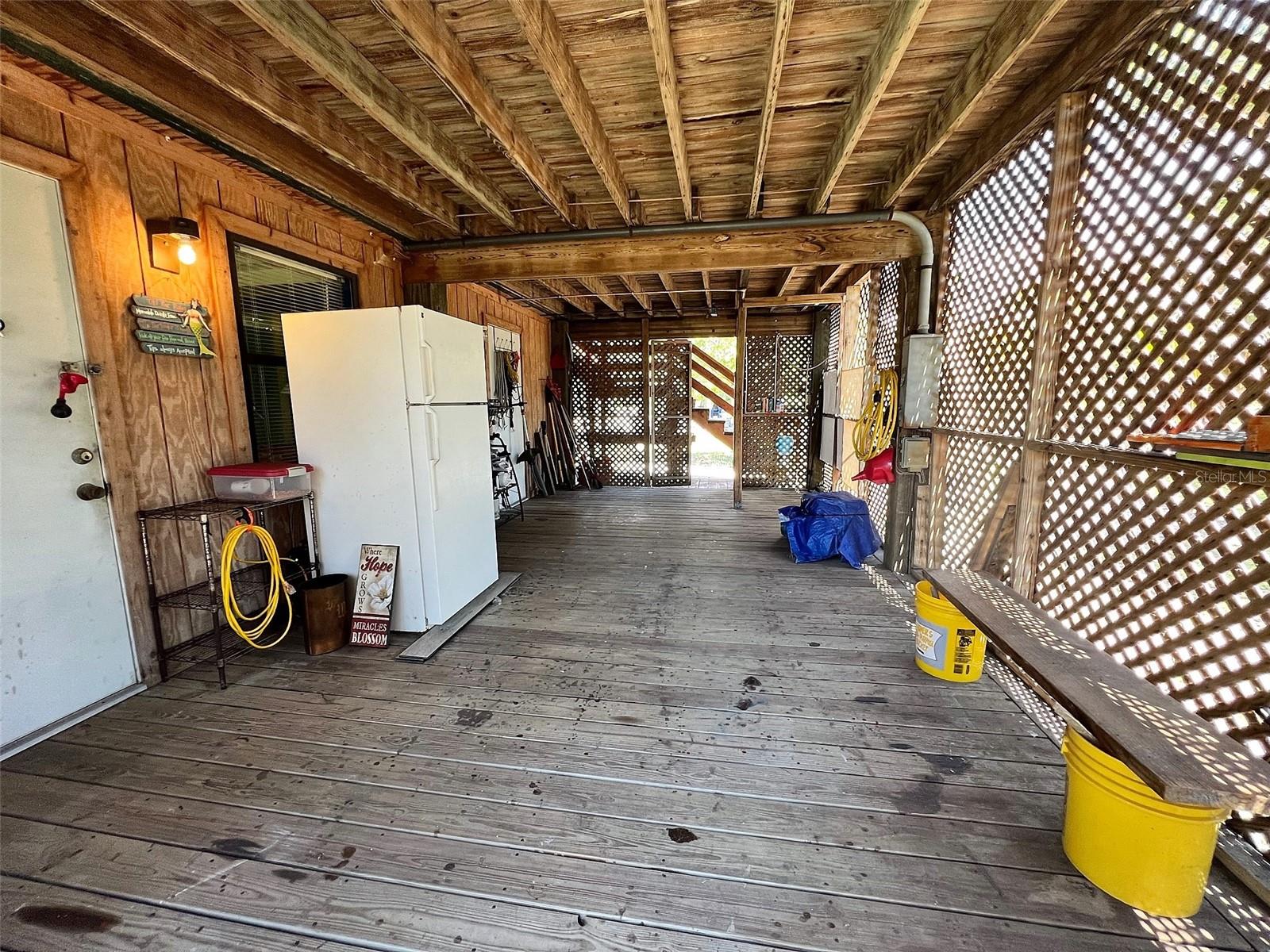 downstairs deck
