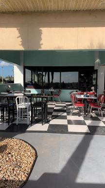 Diner patio seating