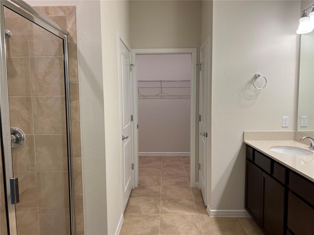 Master bathroom walk in closet