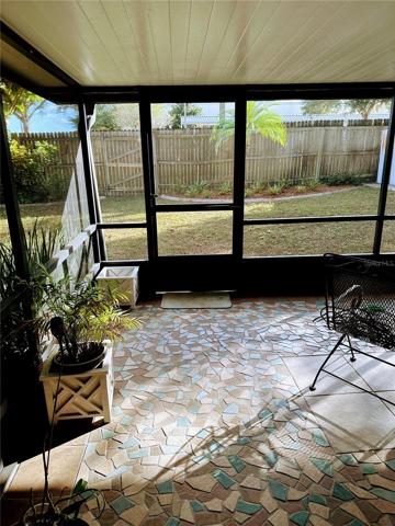 Patio leading to back yard
