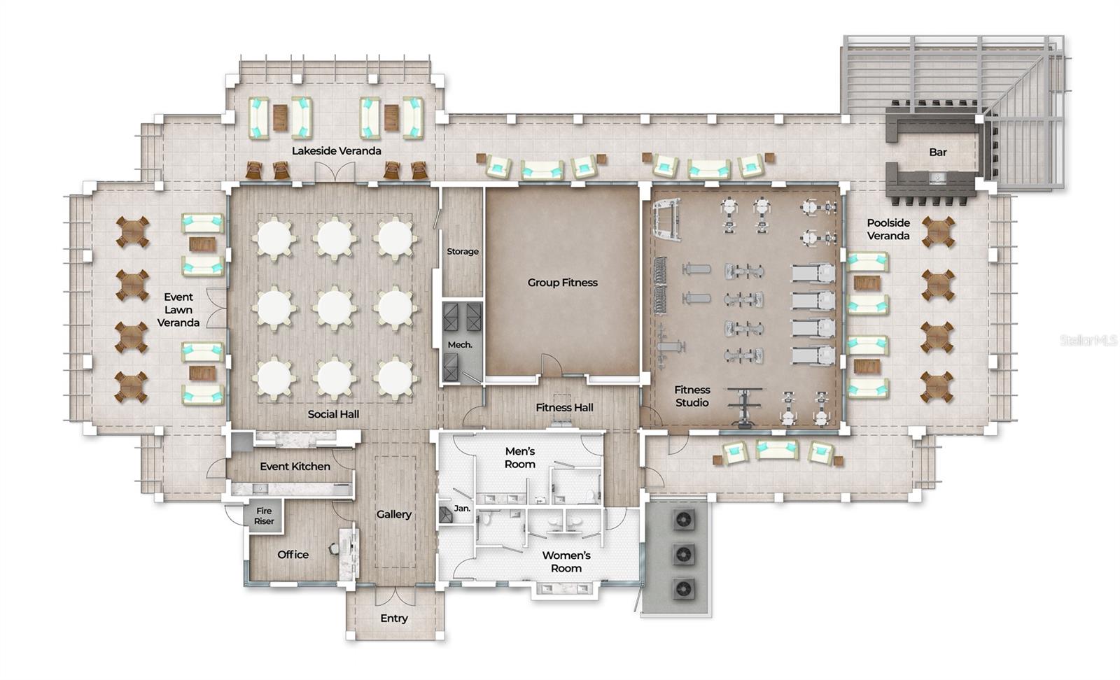 Preliminary Clubhouse Set Up Rendering