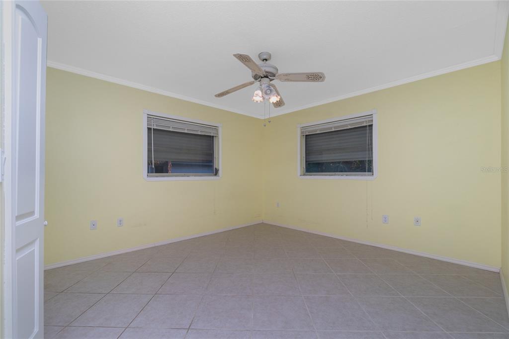 The guest bathroom features an all new tub/shower combo and a new vanity and solid surface countertop.