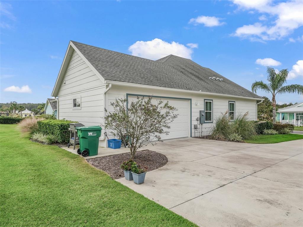 Wide driveway