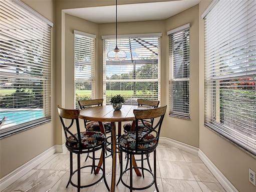 Casual eating dinette area