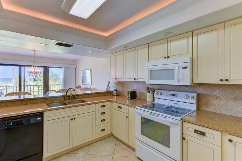 View Of Large Kitchen Area!
