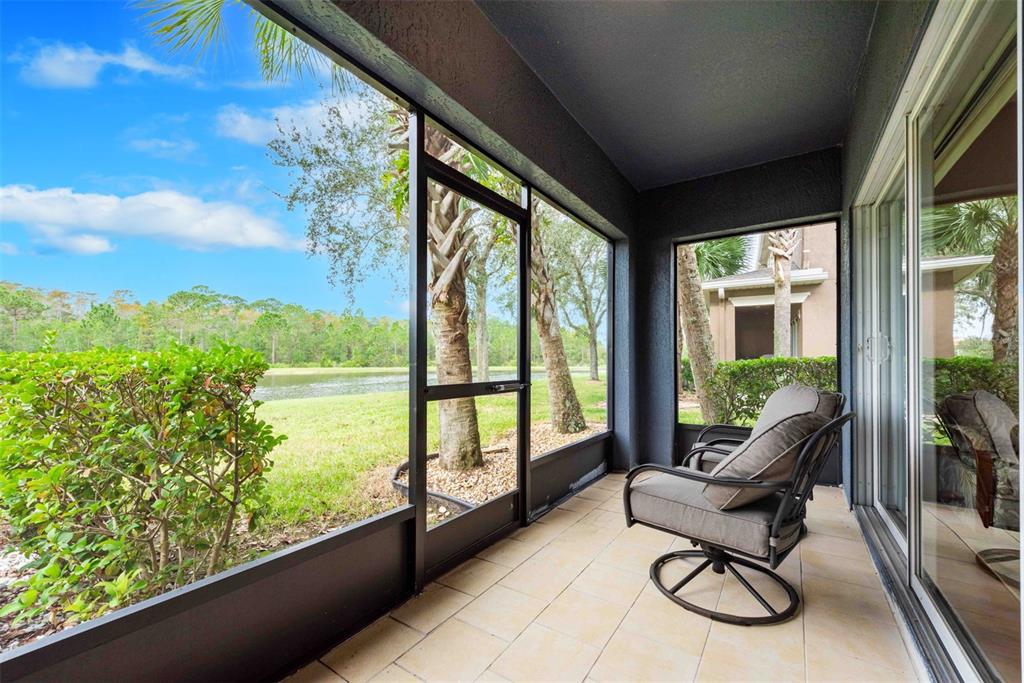 Heading outside you will find a SCREENED LANAI that looks out onto a POND and CONSERVATION beyond that for a tranquil space to start or end your day!