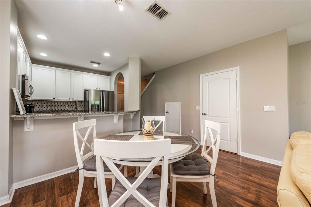 Dining space is open to the kitchen!