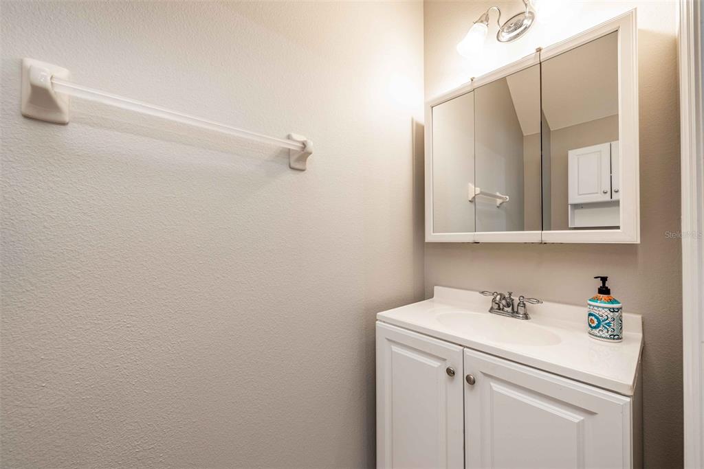 A half bathroom is conveniently located on the main floor for guests!