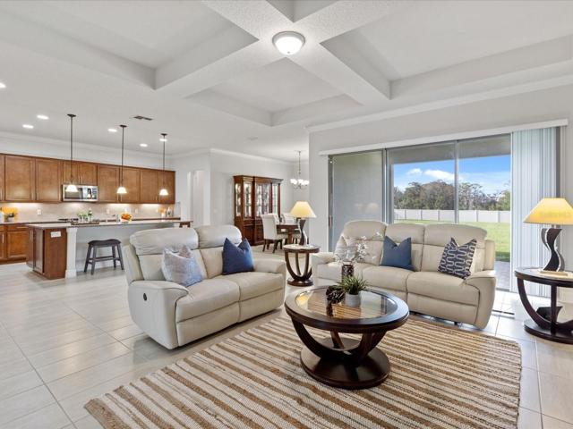 Open concept, kitchen overlooking living room.