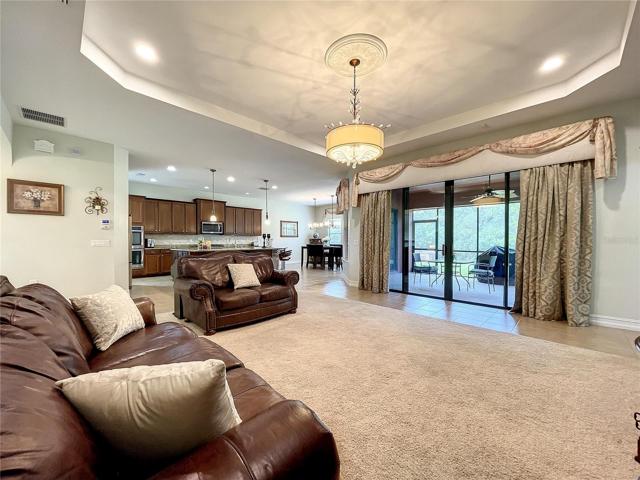 Main family room looking towards kitchen