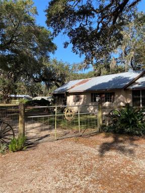 Front gated entrance to property.