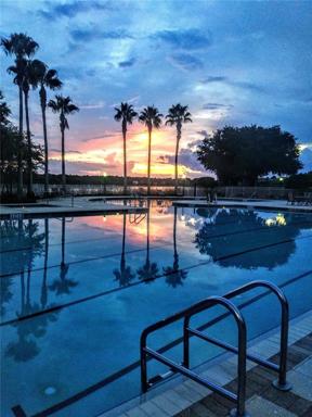 PCP Pool at with the sun setting on Emerald Lake