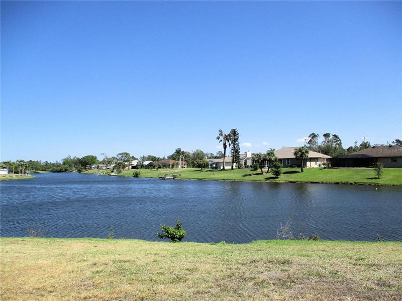 View of lake from back of home