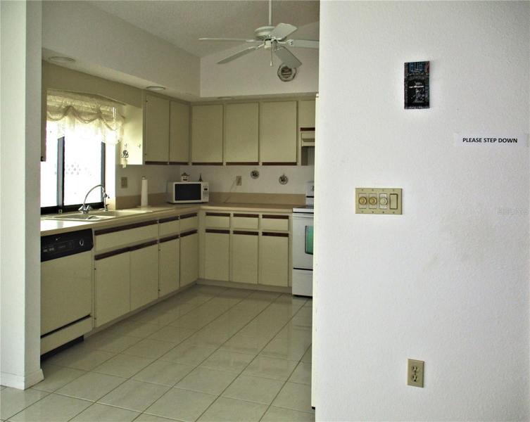kitchen looking from dining room