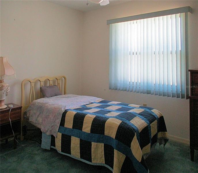 Guest bedroom from built in closet