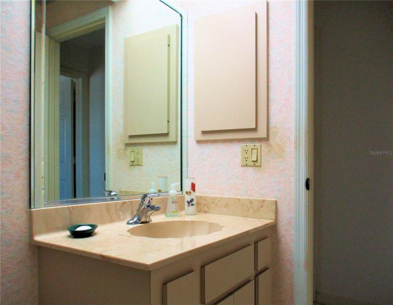 Guest bedroom looking toward doorway