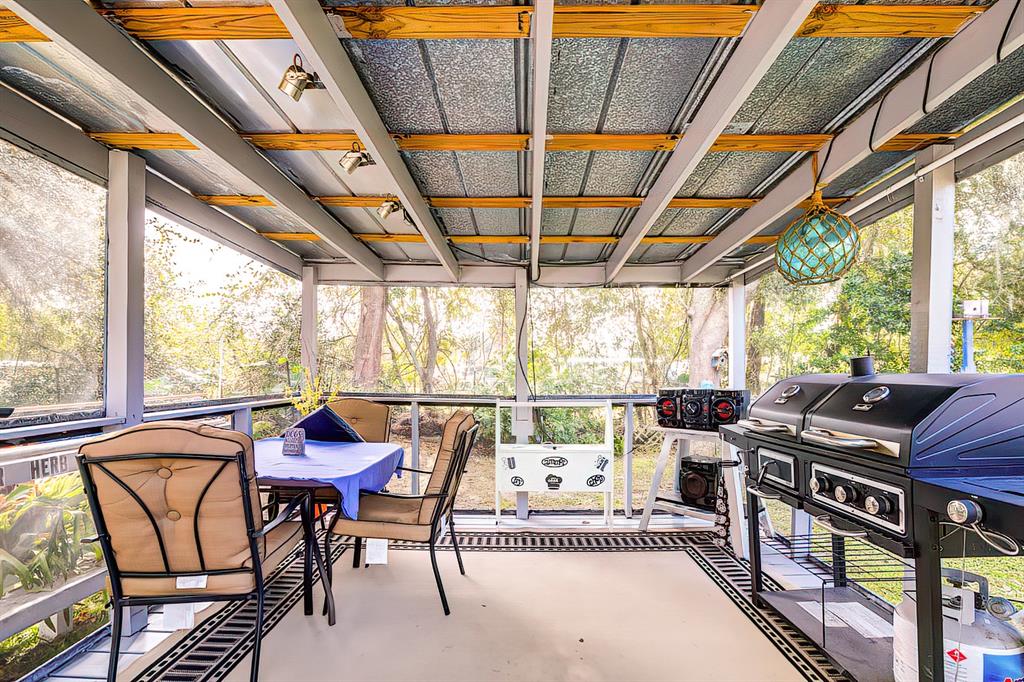 inside outdoor kitchen