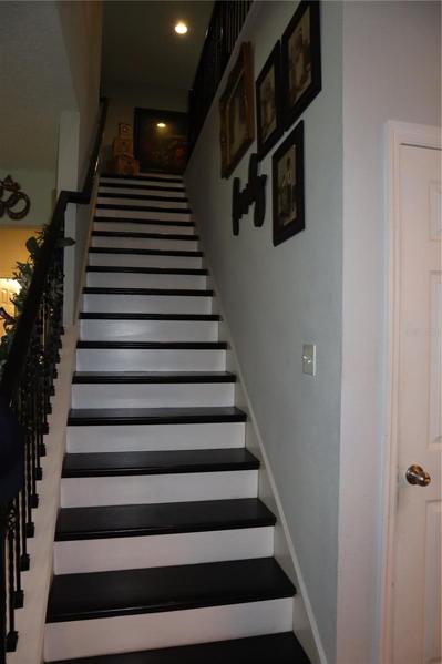 upstairs