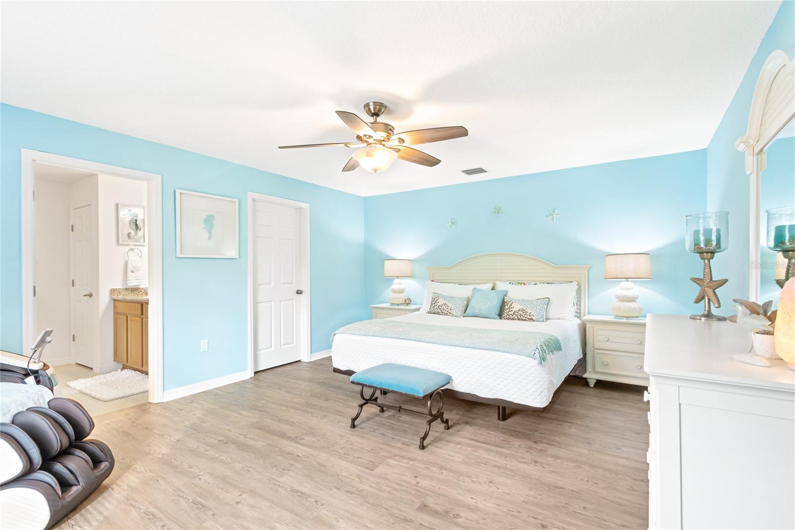 Master bedroom in main house.