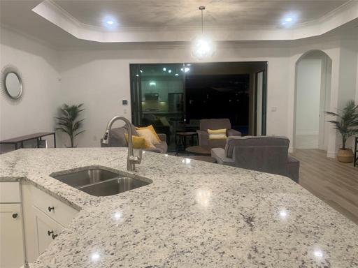 Dining area overlooking great room