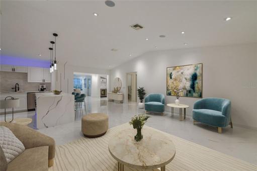 Great Room virtually staged
