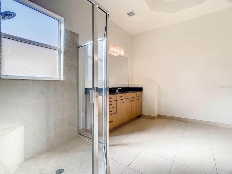 Master bath is spacious