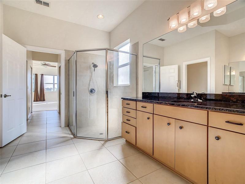 Glass walk in shower