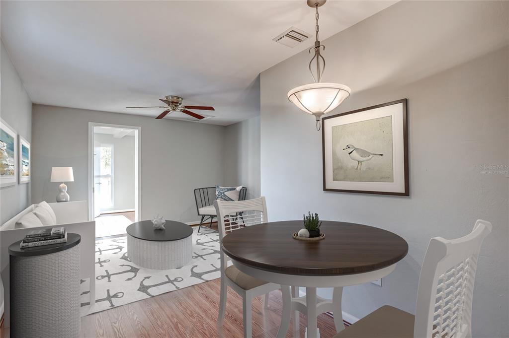Virtually Staged Mother In Laws Quarters Dining/Living Area