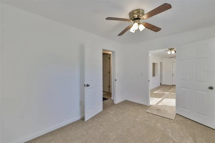 bedroom looking into living room