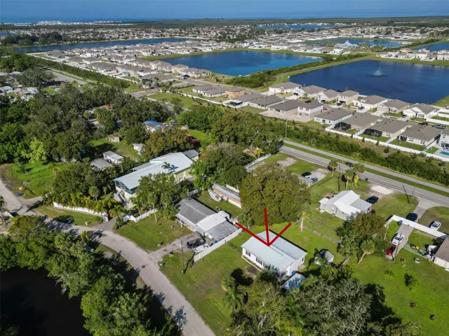 Aerial looking north