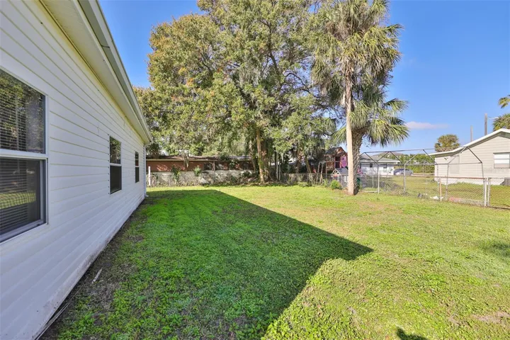 Large back yard