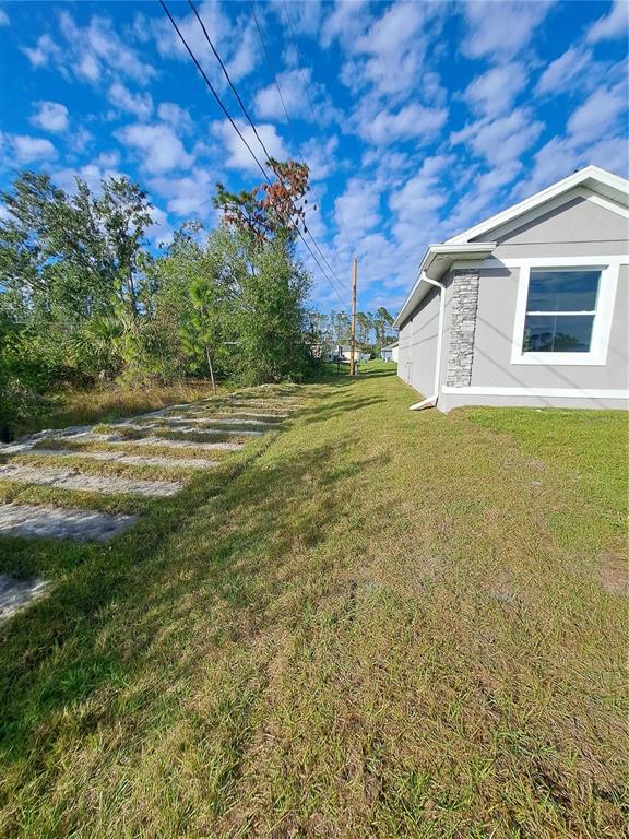 Left side of house