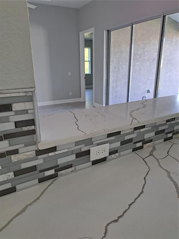 Quartz and backsplash 